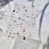 Adesivos de Arte para Unhas em Relevo Tomoni, Adesivos Populares de Estilo Simples para Unhas de Crianças, Decorações de Arte para Unhas com Desenho de Linha
