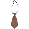 MIMI Mini Corbata Súper Corta Pequeña para Mujer Negro Puro Marrón Café Verde Oscuro Rojo Café Mate Sin Golpear Accesorios Estudiantiles
