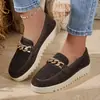 Nuevo Modelo de Verano 2026: Zapatos Individuales Casuales Cómodos de Moda para Mujer de Talla Grande con Hebilla Metálica, Talla Única