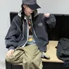 Chaqueta casual de otoño para niñas mayores, ropa nueva para niños, chaqueta con cremallera y capucha de retazos para niñas, chaqueta de béisbol