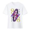 Camiseta Crazy Gambling Deep Animação Círculo Casal Masculino e Feminino Estudante Manga Curta Lua Amarela Luna Cobra Manga Sonho Camiseta de Algodão