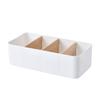 Caja de almacenamiento de cosméticos de madera, caja de almacenamiento de escritorio, caja de almacenamiento de cosméticos de plástico, caja de acabado para el cuidado de la piel y lápiz labial.