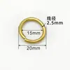 Suministro puntual de fábrica anillo abierto de cobre grueso de 3 mm accesorios para collar de cadena de perro para equipaje con anillo abierto de acero inoxidable electrochapado