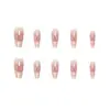 Blush Olho de Gato Sorriso Textura de Alta Qualidade Elegante Estilo Girly Estilo Irmã Real Manicure Estilo Curto 30-t Manicure Usável