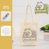 Fornecedor de Fábrica Sacolas de Lona para Graffiti DIY de Jardim de Infância, Sacolas Tote Infantis, Sacolas Criativas de Armazenamento para Estudantes, Grande Capacidade, Portátil