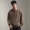 Sudadera de punto texturizada de cuello redondo y manga larga, estilo vintage, para hombre, Otoño/Invierno 2026, corte holgado, talla grande, top casual versátil
