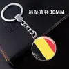 Llavero de gema de tiempo de bandera nacional de la OTAN Estados Unidos Reino Unido Francia Alemania joyería llavero colgante