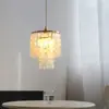 Lámpara Colgante de Noche Dormitorio Moderno Todo Cobre Lámpara Colgante Pequeña Celebridad de Internet de Alta Gama Sala de Estar Pared de Fondo Entrada de Habitación Lámpara de Línea