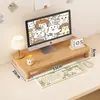 Organizador de escritorio, soporte para computadora de escritorio, elevador de monitor, base para pantalla de visualización, soporte de escritorio