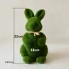 Musgo de veludo curto imitação Coelho da Páscoa desktop sala de estar pequenos ornamentos decorações fofas Coelho da Páscoa