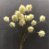 Fruta de castaña simulada fruta verde carnosa diseño floral con material de hoja de fruta sensación de primavera y verano flores para escaparate nórdico