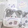 Mochila Macia Travel Master Menina Grande Capacidade Gato Roxo Fofo Pelúcia Mochila Escolar Nova Desenho Animado Mochila Pequena