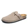 Chinelos Meio Birkenan de Casal para o Verão Tamanho Grande Transfronteiriço Moda Roupa Externa Sandálias e Chinelos Baotou Estilo Europeu e Americano Chinelos de Pé