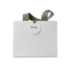 Sacolas de Presente Personalizadas de Alto Padrão para Lojas de Roupas, Sacolas de Mão de Luxo, Sacolas Exclusivas de Cartão Branco, Feitas Sob Medida