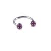 Anillo de labio en forma de C multicolor de circón con rosca interna de acero inoxidable, aro de herradura para nariz, pendientes de anillo para hueso de oreja con púas internas en forma de U
