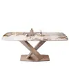 Juego de Mesa y Sillas de Comedor de Pizarra, Lujo Ligero Estilo Italiano, Moderno y Sencillo, Adecuado para Hogares Pequeños, Mesa de Comedor Rectangular