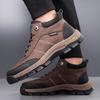 Sapatos de Cano Alto de Algodão Transfronteiriços, Botas de Neve Quentes de Veludo de Inverno, Sapatos Externos Espessados para Homens Resistentes ao Frio do Nordeste Antiderrapantes com Solado Grosso