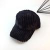 Gorra de Béisbol de Peluche de Diseñador Japonés Celebridad de Internet Estilo Coreano Cara Elegante Gorra Pequeña para Mujer Invierno Engrosada Cálida