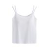 Camisole com Bojo Oudu Primavera e Verão Feminina Camiseta Regata Esportiva de Algodão Modal com Costas Bonitas