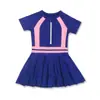 Traje de baño de una pieza para niñas con volantes en los bordes, diseño lindo, shorts de seguridad anti-exposición, traje de baño estilo princesa, adecuado para bebés y niños mayores