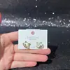 Pendientes de Zirconia Zero-Shang Otoño/Invierno para Mujer, Diseño Original, Baño Galvánico Ecológico, Aguja de Plata S925, Venta al por Mayor para Tiendas, Cuidado del Agujero de la Oreja