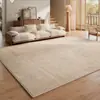 Alfombra para Sala de Estar, Estilo Wabi-Sabi, Color Sólido, Lujo Ligero, Gama Alta, Lavable, Limpiable con Trapo, Sofá, Dormitorio, Área Grande, Alfombra Vintage, Resistente a Manchas