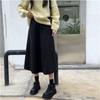 Falda de Lana de Cintura Alta Estilo Línea A 2025 Nuevo Estilo Otoño e Invierno Falda de Aspecto Adelgazante Longitud Media Dobladillo Amplio Falda de Paraguas