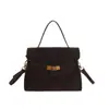 Bolsa de Mão Quadrada Pequena Retrô da Moda para Mulheres, Novo Modelo Outono e Inverno 2025, Alta Qualidade, Estilosa, Bolsa de Ombro e Transversal de Luxo Leve