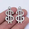 33X16mm 3,2g Prata Antiga Acessórios para Joias Artesanais DIY Necessidades Diárias Pingente de Símbolo de Dólar