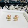 Brincos de Luxo Leve Design de Nicho Cor de Chá Contas Cubo de Açúcar Multi-Uso Brincos Geométricos Simples e Únicos Joia de Orelha com Agulha de Prata S925