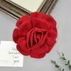 Tela de Camelia Tridimensional para Ropa y Accesorios para el Cabello DIY, Parches y Materiales de Tela Decorativos de Flores Artificiales Cosidos a Mano
