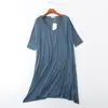 Comércio Exterior Primavera e Verão Novo Vestido Camiseta de Comprimento Médio Manga Média Tamanho Grande Camisola Pijama de Modal Plus Size