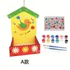 Alimentador de agua de madera Amazon alimentador de pájaros de madera juguete de pintura graffiti DIY para niños colgante para exteriores