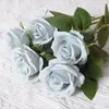 Rosas de Terciopelo Simuladas, Flores Artificiales, Flores para Decoración de Bodas del Día de San Valentín, Cascada de Pared de Rosas al por Mayor