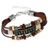 Punk Nuevo Directo de Fábrica hecho a mano con cuentas retro aleación de bronce pulsera de cuero joyería para amantes suministro transfronterizo