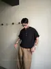 "Textura Enrugada, Toque Macio e Suave" Camiseta Masculina Henley Manga Curta Gola V Slim Fit Estilo Old Money Verão 2025
