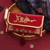 Especial Casamento Noivado 2025 Novo Tecido de Alta Qualidade Dez Mil Yuan Bolsa Vermelha Pais do Casamento Troca de Chá Bolsa Fei