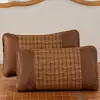 Esterilla refrigerante, esterilla de bambú, funda de almohada, funda de cojín de ratán, fresco para el verano, antideslizante, cómoda, esterilla de ratán con cojín para estudiante de una persona, funda resistente al desgaste