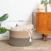 Cesta de almacenamiento de cuerda de cáñamo Xinyide, cesta elástica plegable de calidad de Amazon, cesta tejida de cuerda de cáñamo, cesta de yute para ropa.