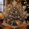 Kit de Atrapasoles con Pintura de Diamantes de Perlas Navideñas de Copo de Nieve Kit de Cuentas 3D DIY