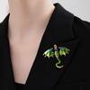 Broche con forma de dragón volador de dibujos animados de aceite de gota retro para hombre, accesorio personalizado para traje o abrigo, joyería, suministro transfronterizo