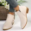 Botas de mujer transfronterizas 2026, botas Martin con cremallera lateral, botines, botas de mujer, otoño/invierno, exportación, botines de mujer talla grande, venta al por mayor de fabricante