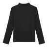 Suéter de lana de base de cuello semialto para mujer, gordita, de talla grande, para otoño e invierno, ajustado, estilo Joker, 63557