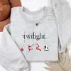 Sudaderas y Sudaderas con Capucha Crepúsculo para Mujer Casual Estampado Saga Crepúsculo Sudadera de Cuello Redondo Amantes de los Libros Manga Larga