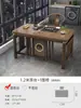 Balcón Apartamento Pequeño Mesa de Té y Sillas Combinación Nuevo Estilo Chino Madera Maciza Oficina Mesa de Café Una Mesa Cinco Sillas Hogar Mesa de Té Kung Fu