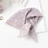 Lenço Xadrez com Bolinhas Vintage de Alta Qualidade Lenço Decorativo para Cabeça Lenço de Seda Novo Estilo Primavera e Verão