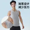 Camiseta sin mangas para hombre estilo americano 100% algodón Nuevo modelo 2026 Blanco Algodón Puro Elástica Deportes Fitness Corte Ajustado Camiseta sin Mangas de Verano para Hombre