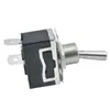 Interruptor basculante MTS-101 Negro Interruptor basculante de palanca 12MM Interruptor basculante de 2 pines 2 velocidades