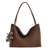 Bolsa de Mano Tejida Esmerilada Estilo Coreano Estilo Perezoso para Mujer Otoño Retro Gran Capacidad Bolso de Hombro Simple Bolso de Axila