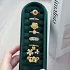 Anillo Abierto de Lujo de Gama Alta Accesible Apilable Medieval Vintage Full Zirconia Cúbica Microincrustada Anillo Personalizado de Nicho para Mujer